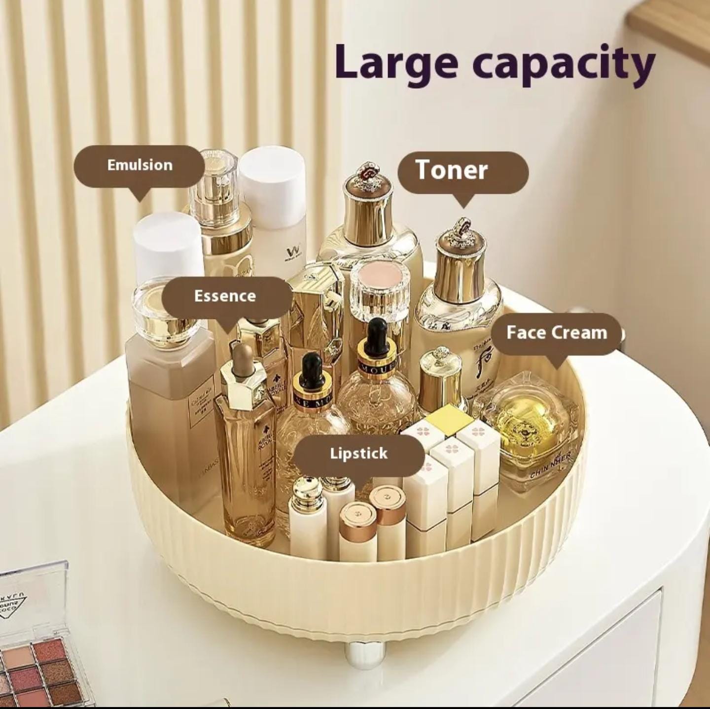 360° Rotating Makeup Organizer