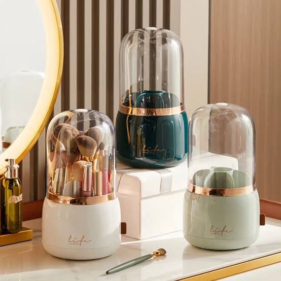 Makeup Brush Holder Organizer Cosmetic Brush Storage Case with Lid