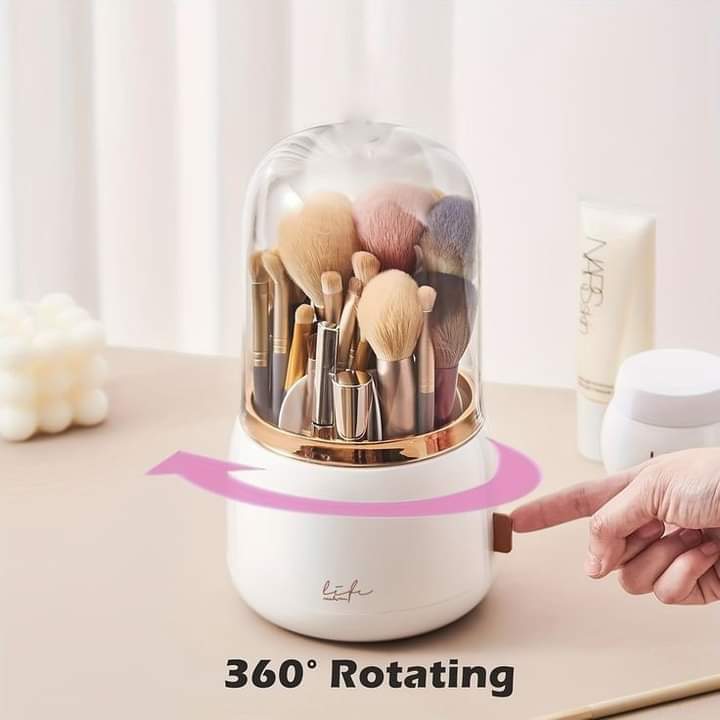 Makeup Brush Holder Organizer Cosmetic Brush Storage Case with Lid