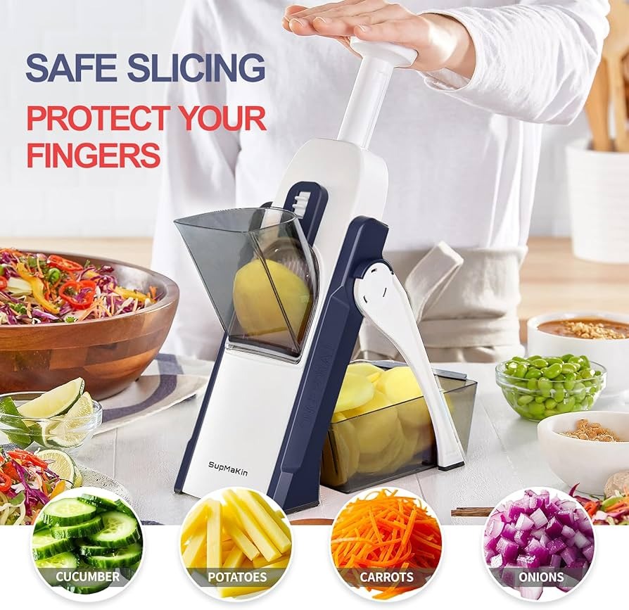 Safe Mandoline Vegetable Slicer Food Cutter & Julienne Chopper