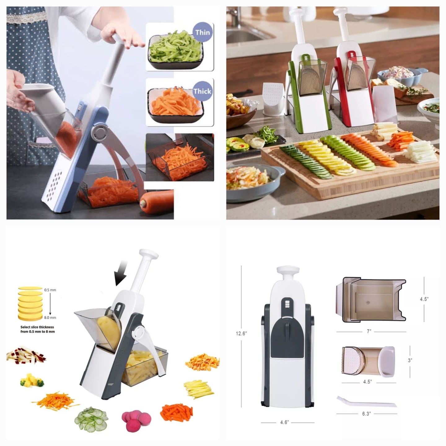 Safe Mandoline Vegetable Slicer Food Cutter & Julienne Chopper