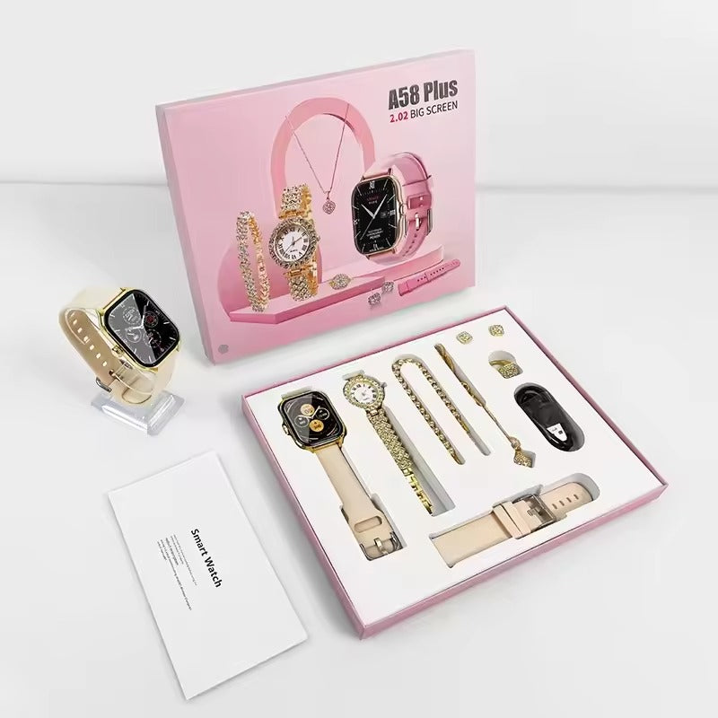 A58 Plus Smart Watch Gift Set for Women