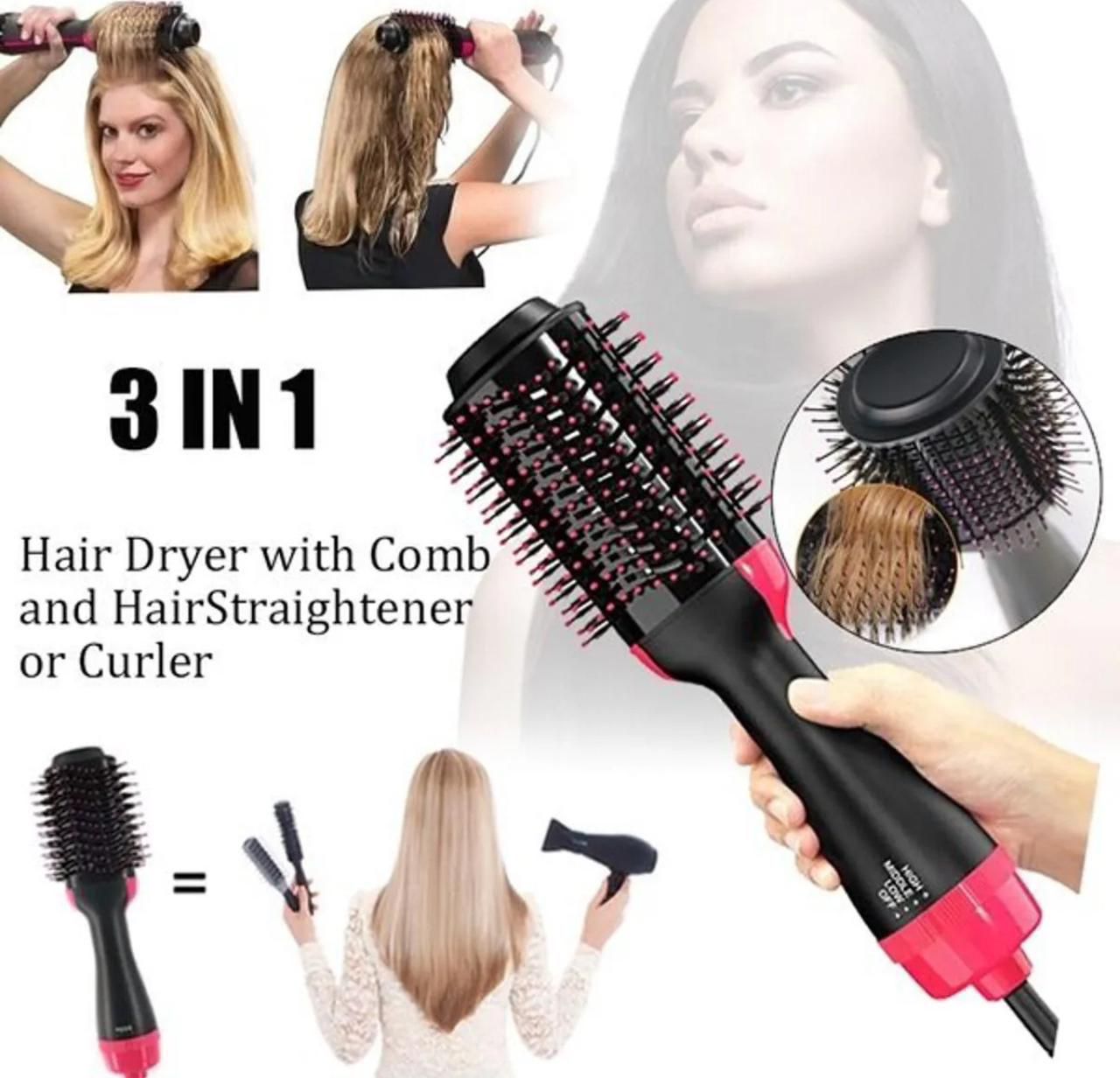 Electric Styling One-step Hair Dryer Brush With Hot air Straightener