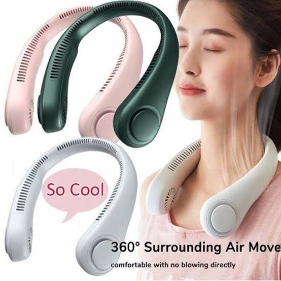Portable Neck Fan – Hands-Free USB Rechargeable Cooling Fan