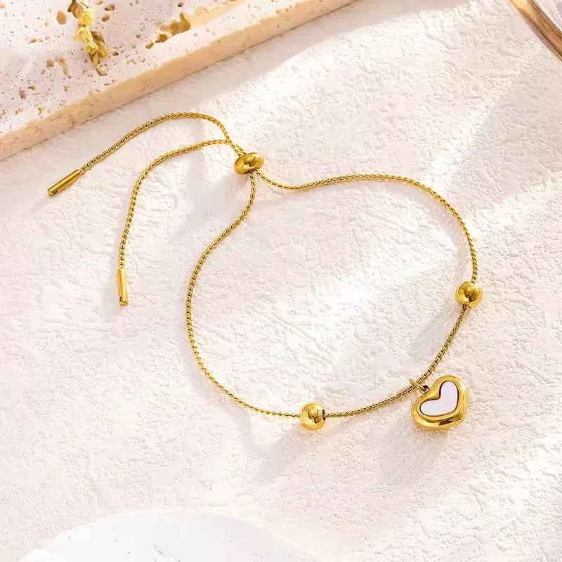Elegant Heart Charm Bracelet