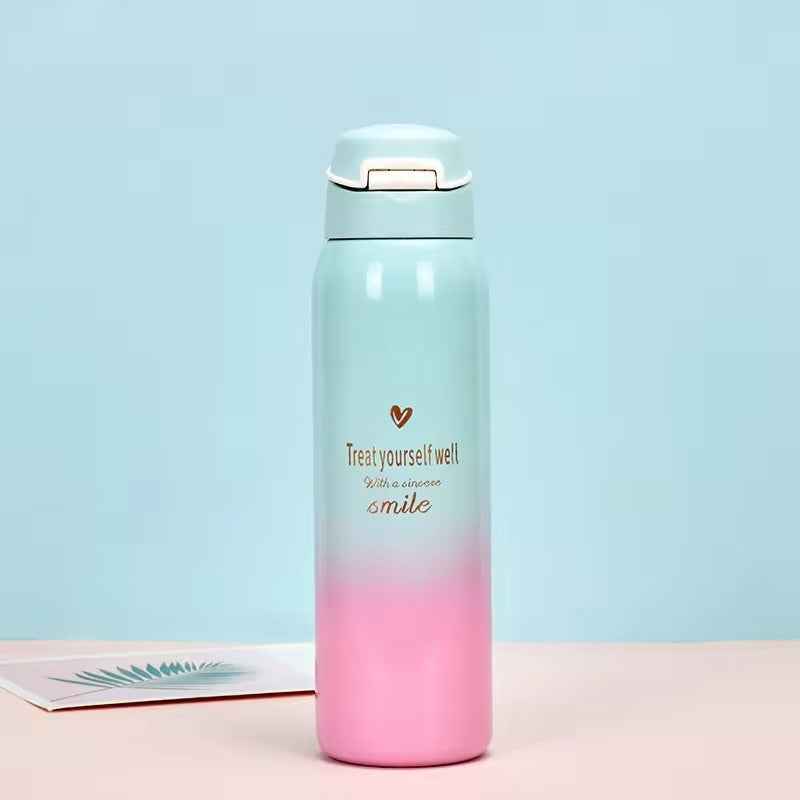 Gradient Color Vacuum Insulated Stainless Steel Flask Water Bottle