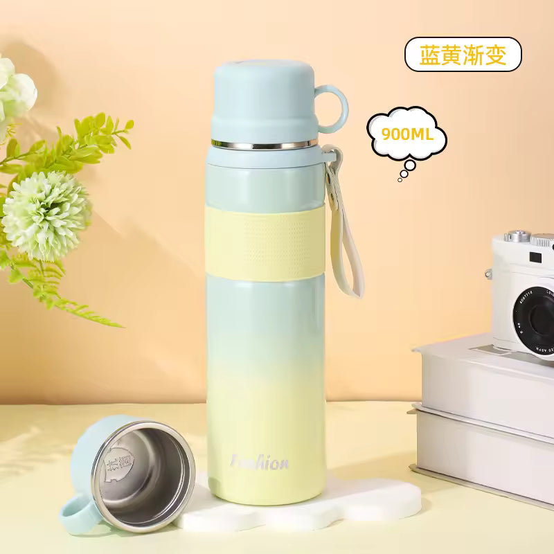 Fashion 900ml Stainless Steel Vacuum Flask Portable Insulated Thermos Bottle