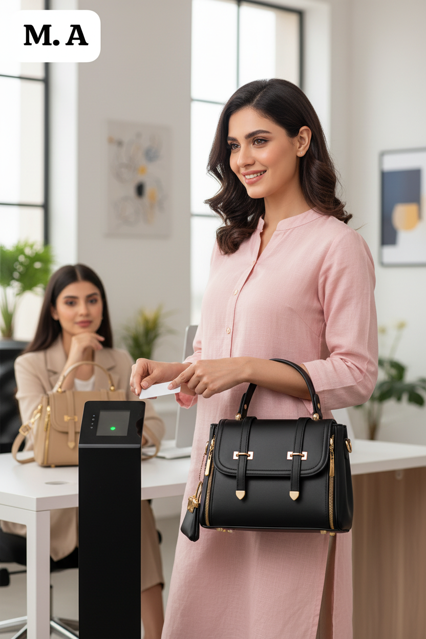 Vegan Leather Top-Handle Satchel Hand bag