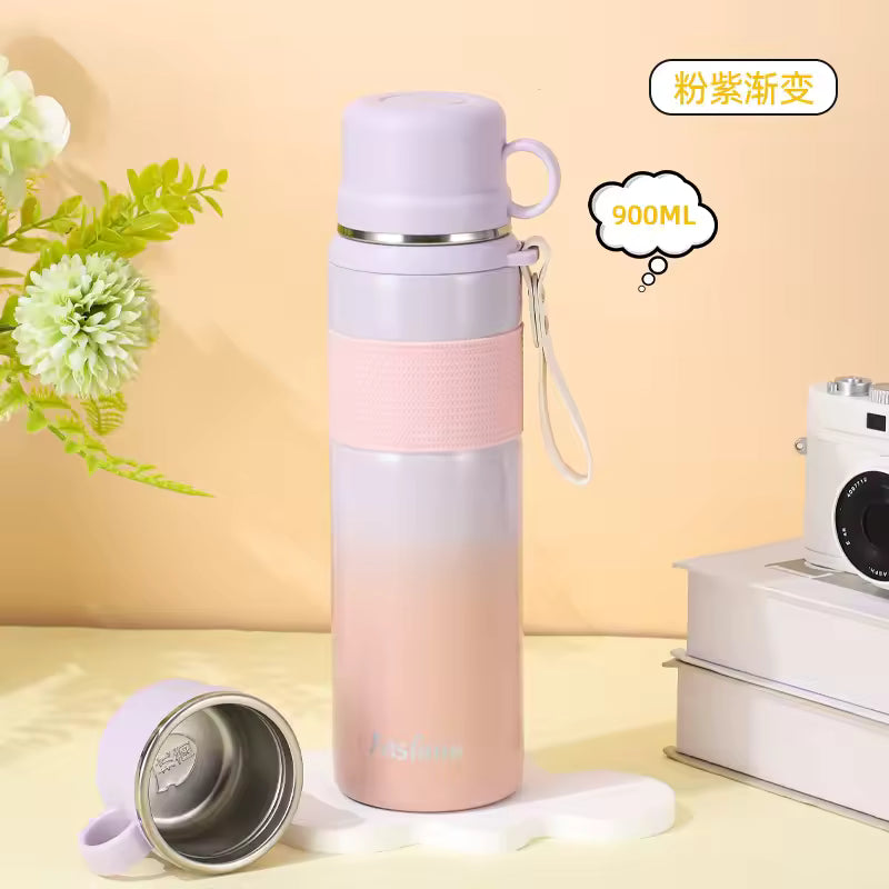 Fashion 900ml Stainless Steel Vacuum Flask Portable Insulated Thermos Bottle