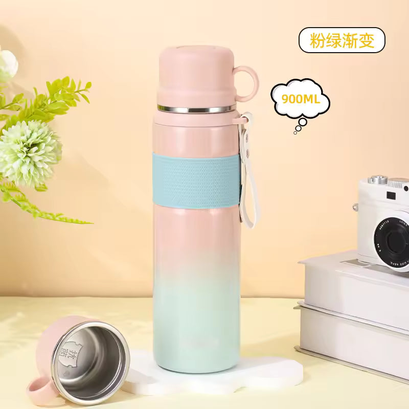 Fashion 900ml Stainless Steel Vacuum Flask Portable Insulated Thermos Bottle